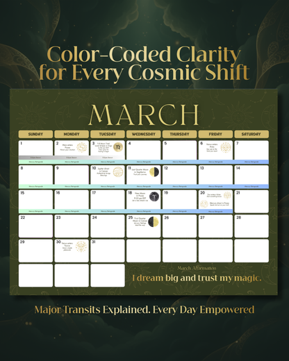 2026 Astrology - Art Nouveau Goddess Wall Calendar