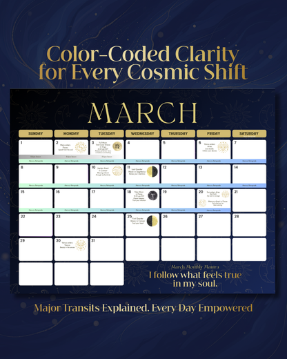 2026 Astrology Goddess Art Wall Calendar