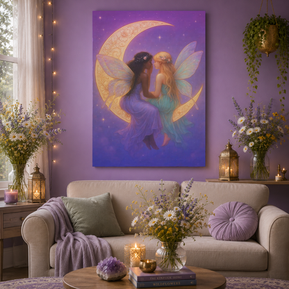Fairy Secrets – Whimsical Whispers Wall Art on Eco-Friendly Canvas
