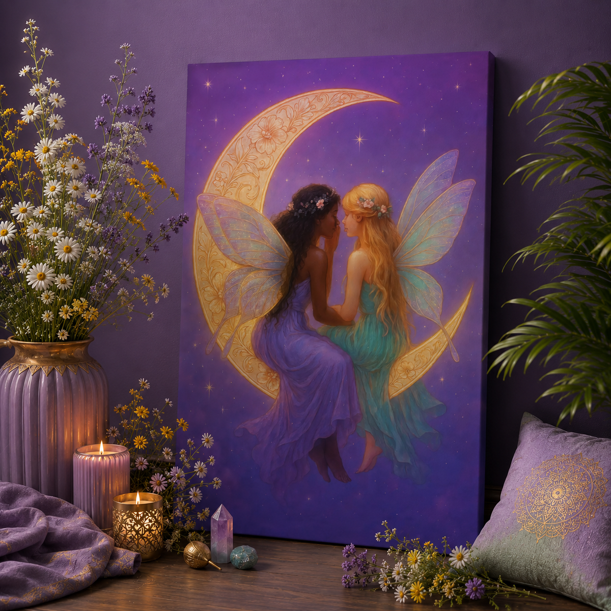 Fairy Secrets – Whimsical Whispers Wall Art on Eco-Friendly Canvas