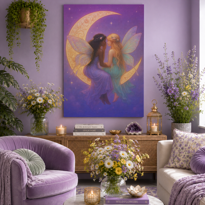 Fairy Secrets – Whimsical Whispers Wall Art on Eco-Friendly Canvas