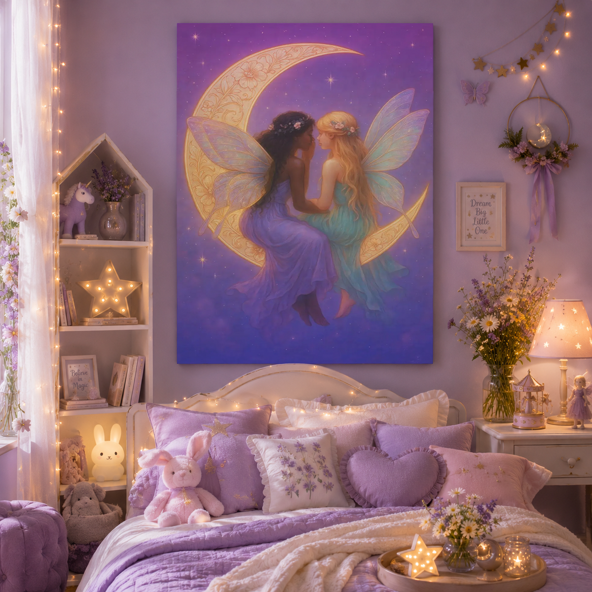 Fairy Secrets – Whimsical Whispers Wall Art on Eco-Friendly Canvas
