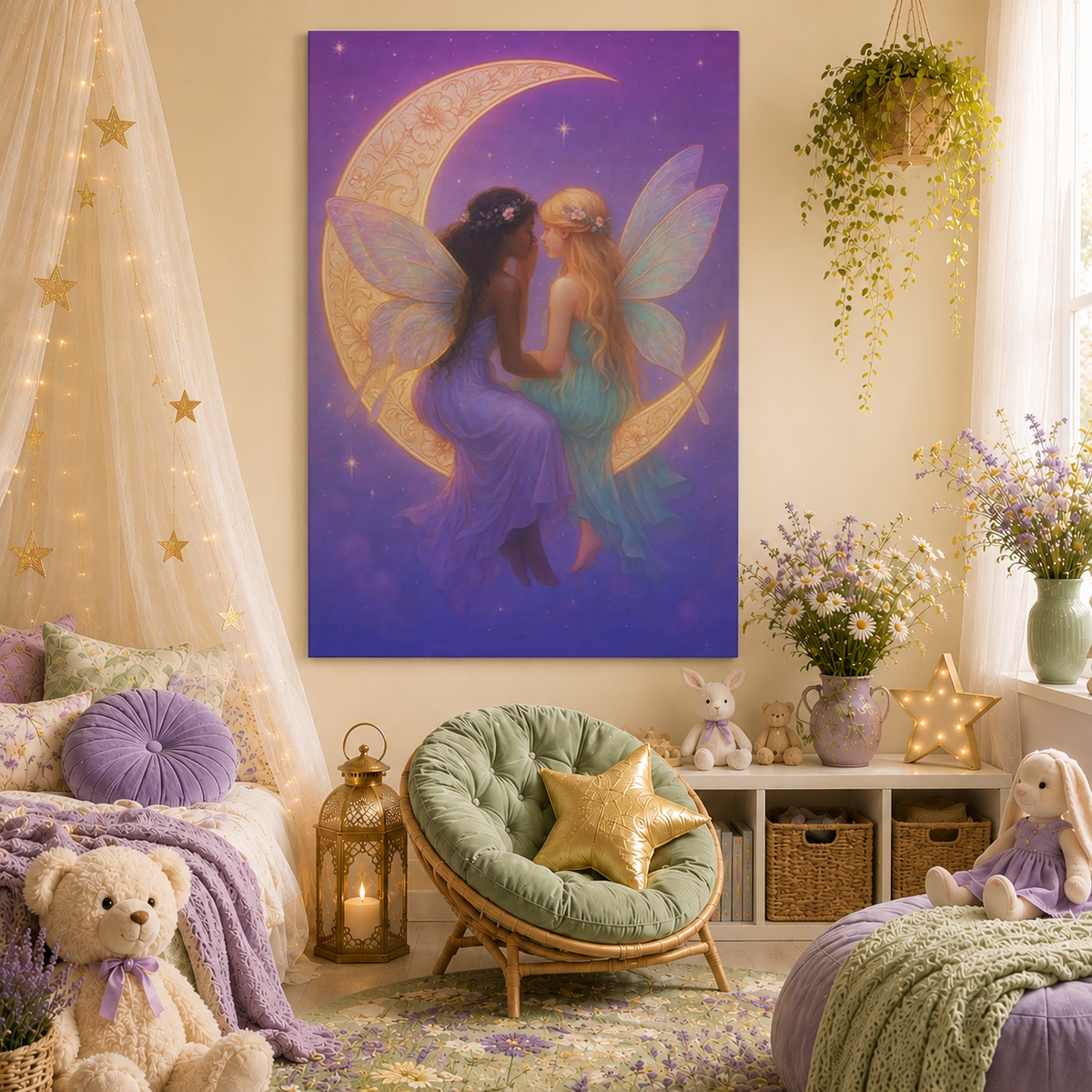 Fairy Secrets – Whimsical Whispers Wall Art on Eco-Friendly Canvas