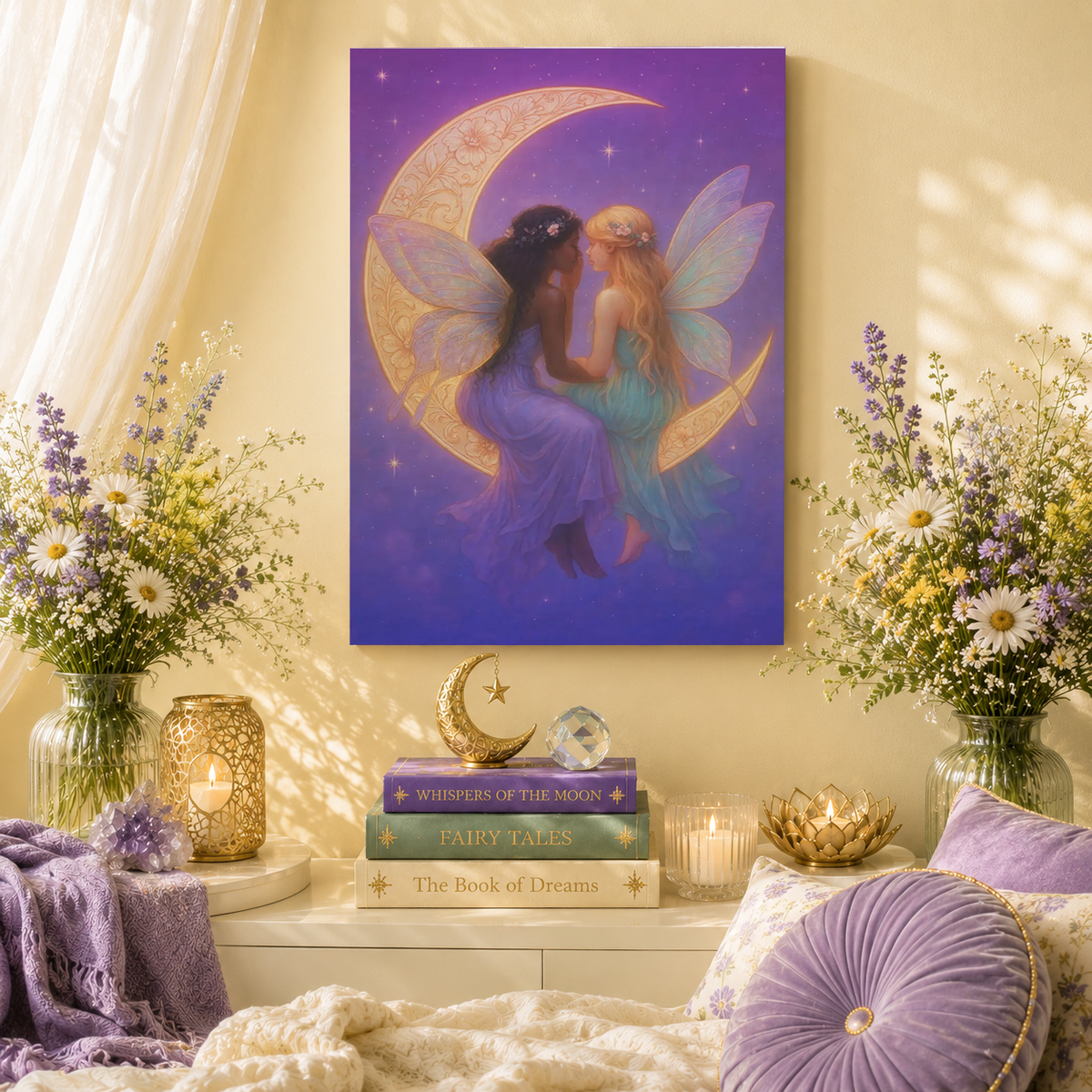 Fairy Secrets – Whimsical Whispers Wall Art on Eco-Friendly Canvas