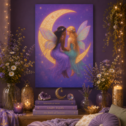 Fairy Secrets – Whimsical Whispers Wall Art on Eco-Friendly Canvas