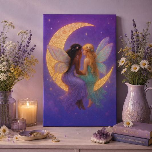 Fairy Secrets – Whimsical Whispers Wall Art on Eco-Friendly Canvas