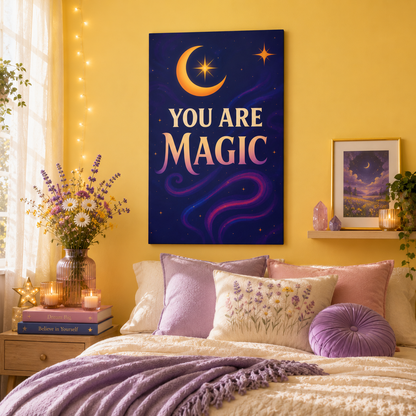 You Are Magic – Luminous Affirmation Canvas Wall Art