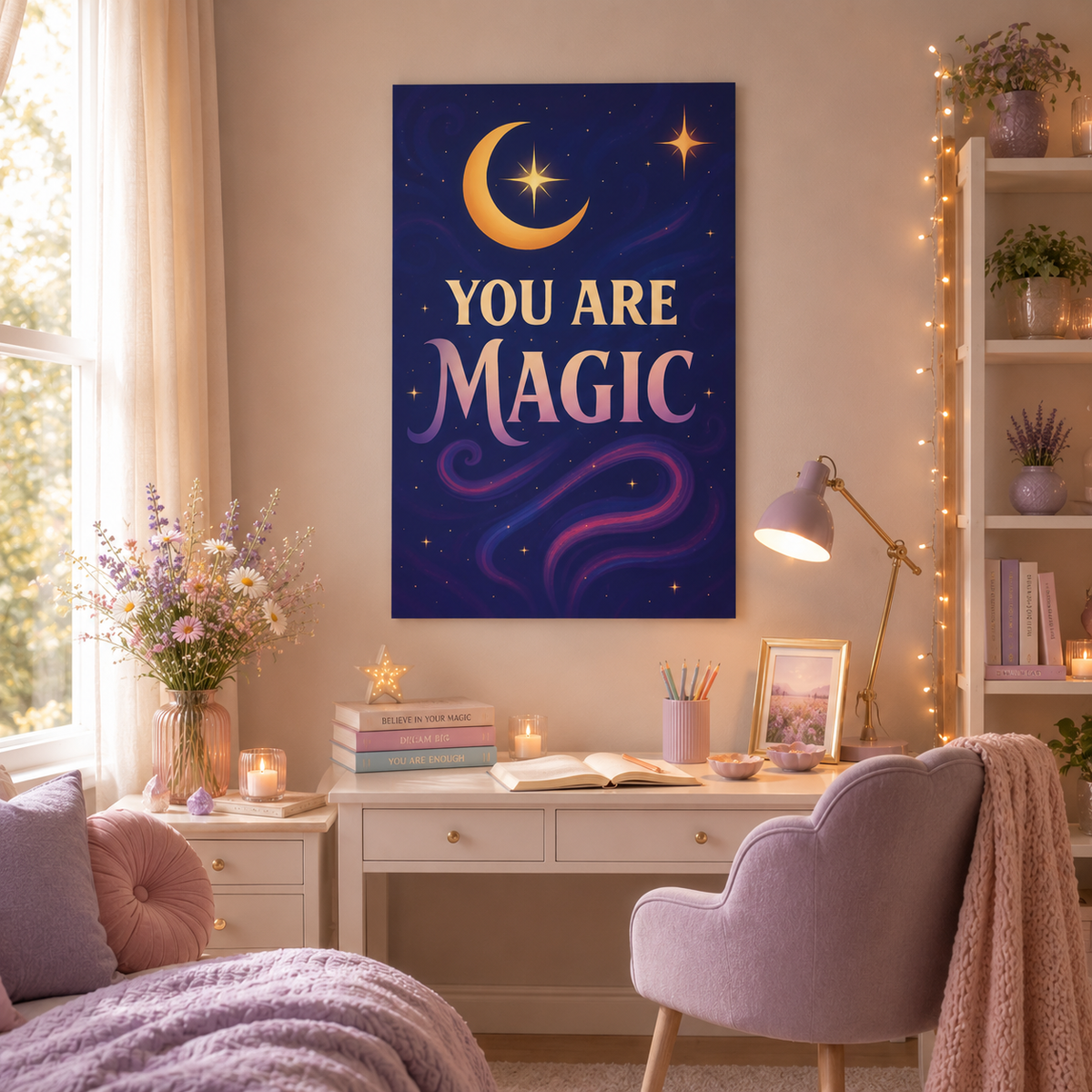 You Are Magic – Luminous Affirmation Canvas Wall Art