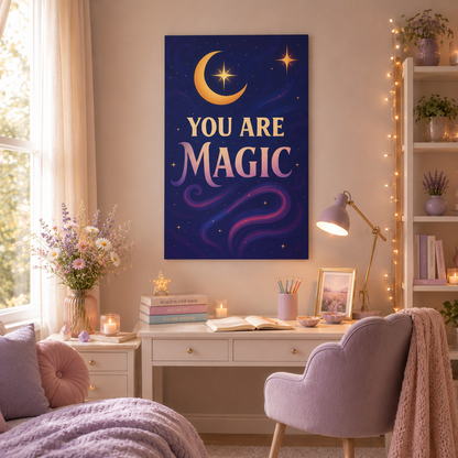 You Are Magic – Luminous Affirmation Canvas Wall Art