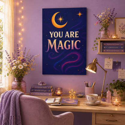 You Are Magic – Luminous Affirmation Canvas Wall Art