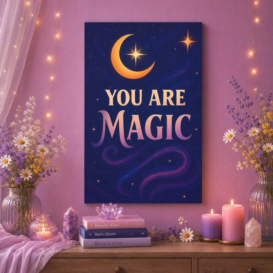 You Are Magic – Luminous Affirmation Canvas Wall Art