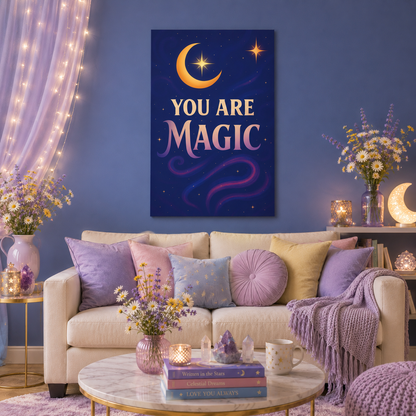 You Are Magic – Luminous Affirmation Canvas Wall Art