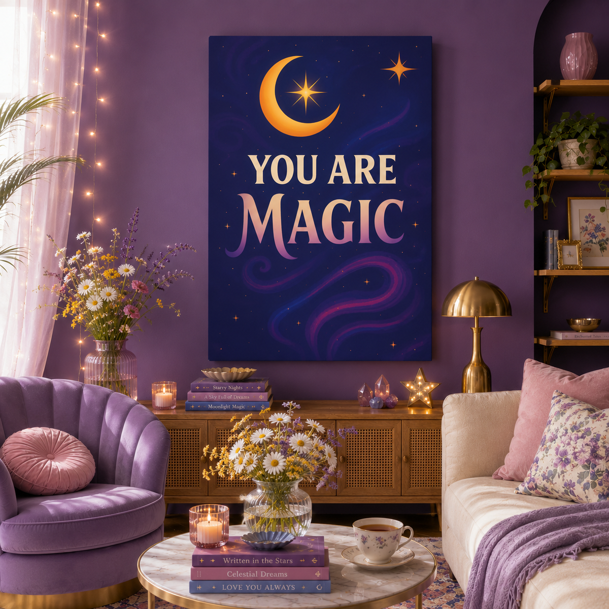 You Are Magic – Luminous Affirmation Canvas Wall Art