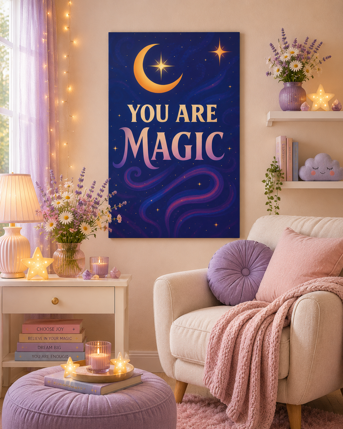 You Are Magic – Luminous Affirmation Canvas Wall Art