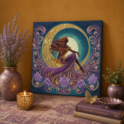 Star of the Moon | Glamorous Goddess Art Nouveau Wall Art