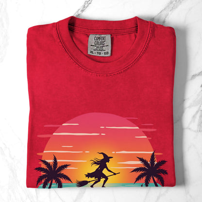Hot Witch Summer - Surfing Retro Sunset Beach Tee