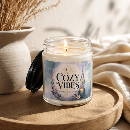 Cozy Vibes Whimsical Autumn Scented and Unscented Candle 4oz & 9oz