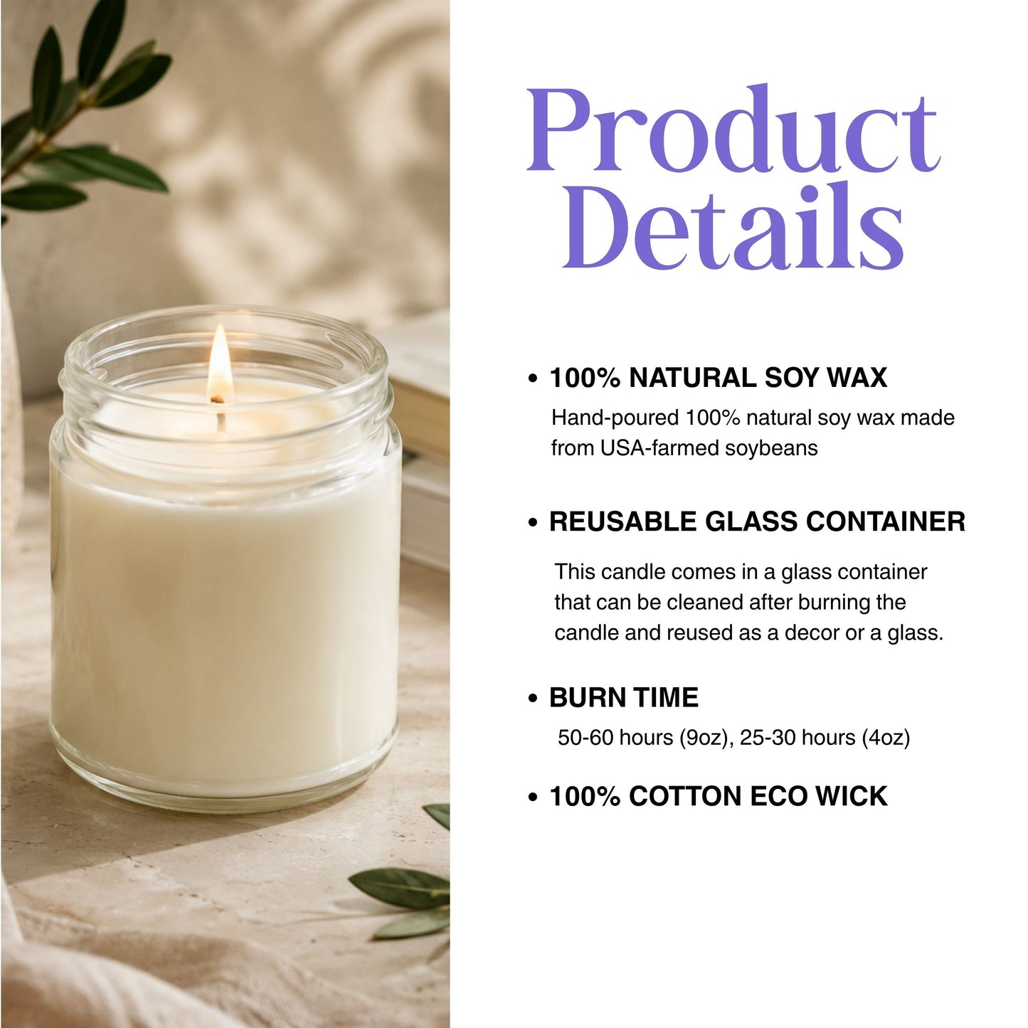 Halloween Cute Ghost Soy Candle I Love You Boo Scented Jar 4oz & 9oz