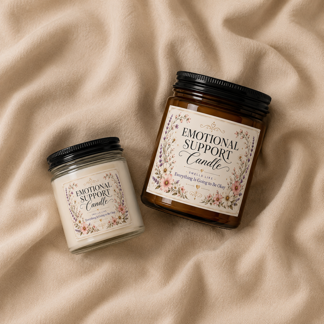 Emotional Support Candle 4oz & 9oz -  Calming Aromatherapy