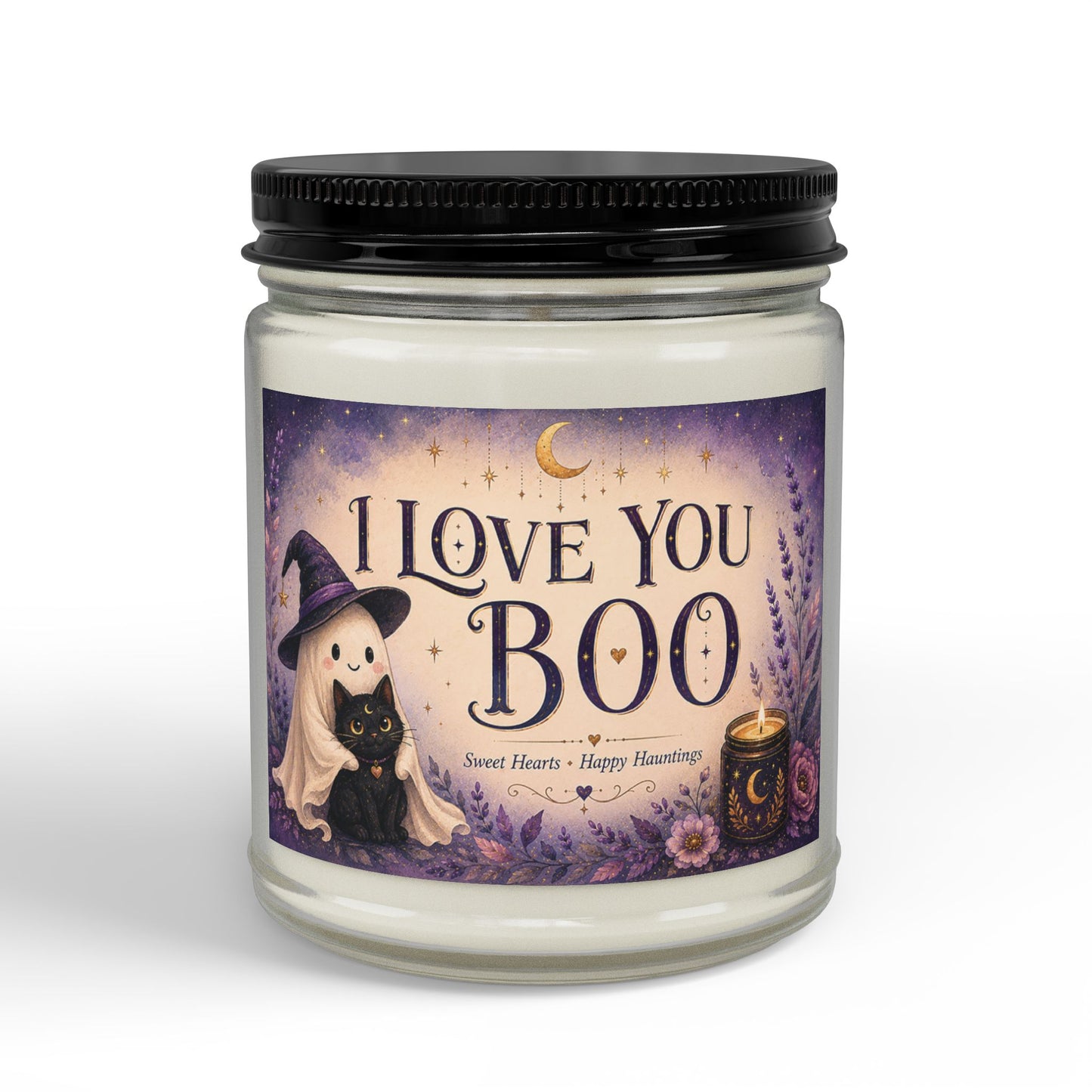 I Love You Boo Halloween Candle