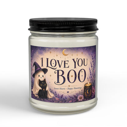 I Love You Boo Halloween Candle