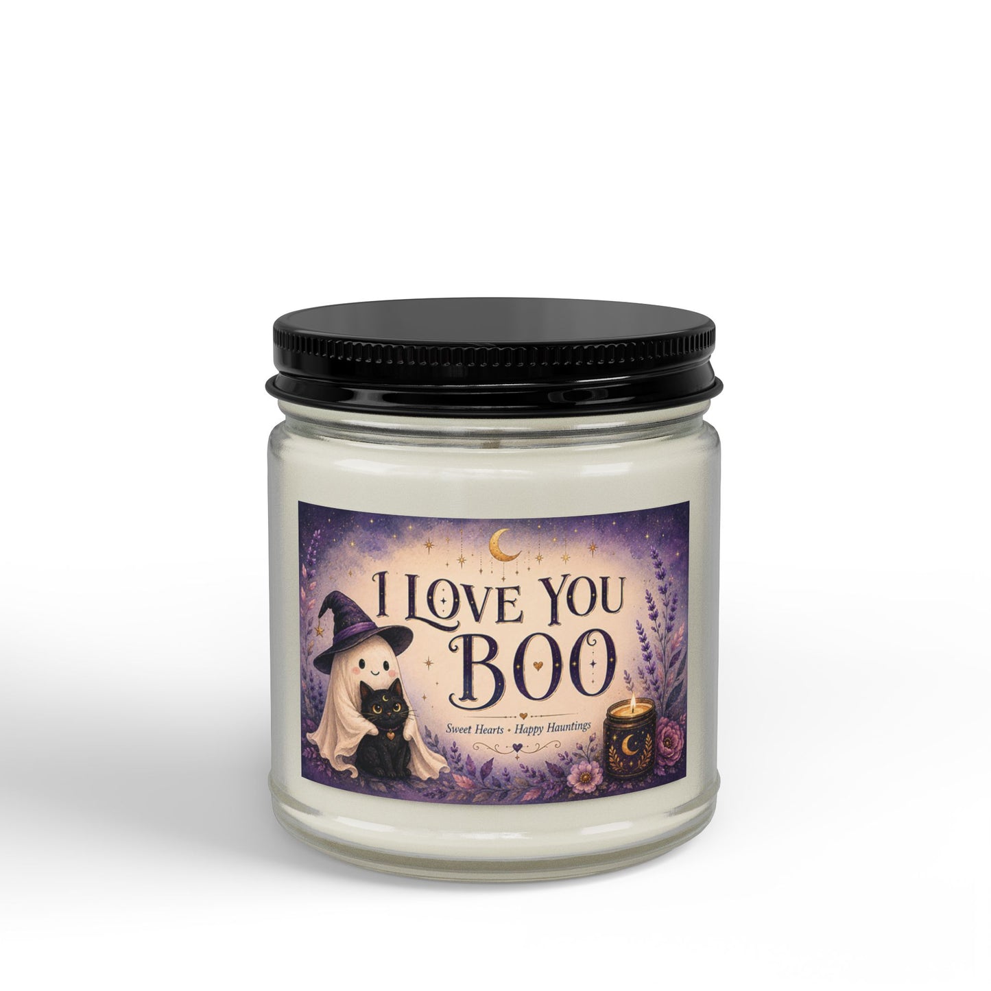 I Love You Boo Halloween Candle