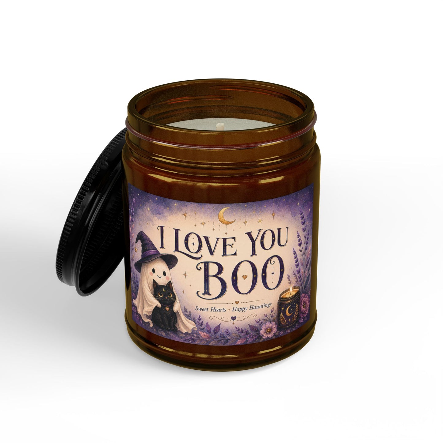 I Love You Boo Halloween Candle