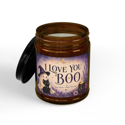 I Love You Boo Halloween Candle