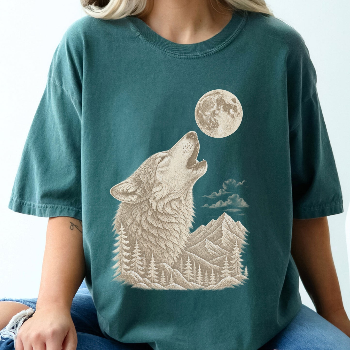 Wolf Howl T-Shirt — Moonlit Wilderness Graphic Tee