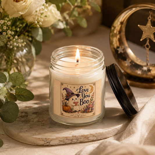 I Love You Boo Halloween Candle 4oz and 9oz