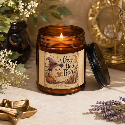 I Love You Boo Halloween Candle 4oz and 9oz