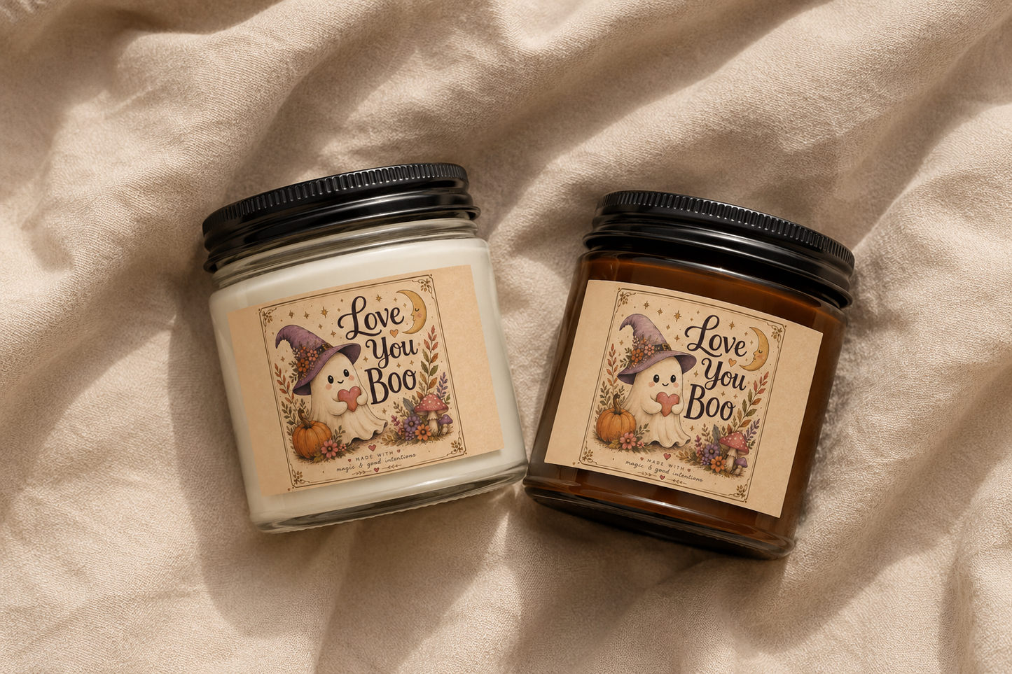 I Love You Boo Halloween Candle 4oz and 9oz