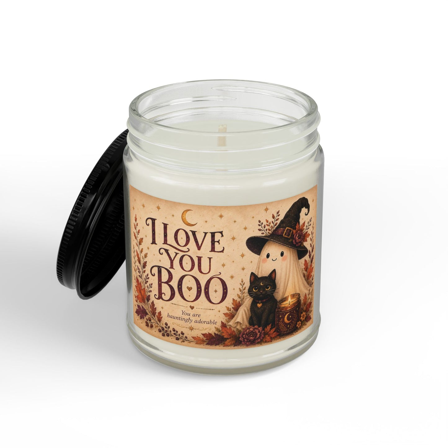 I Love You Boo Spooky Cute Halloween Candle