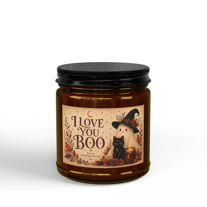 I Love You Boo Spooky Cute Halloween Candle