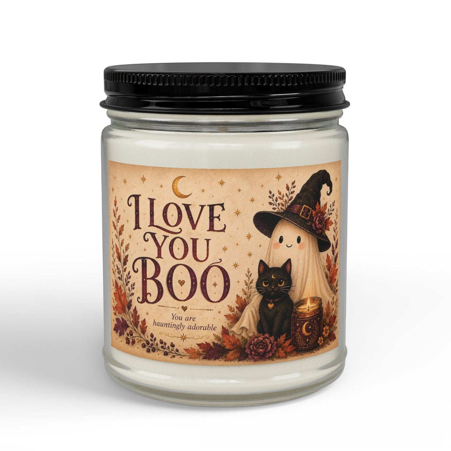 I Love You Boo Spooky Cute Halloween Candle