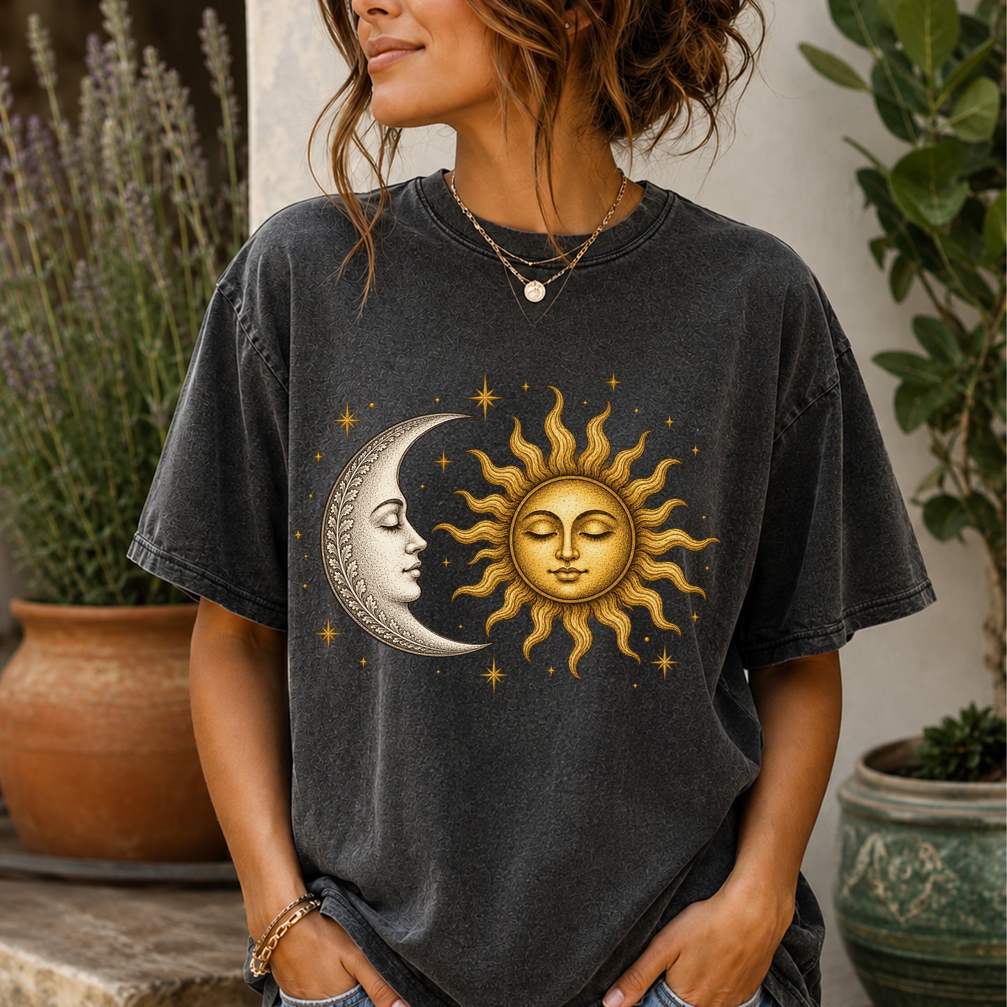 Sun and Moon Shirt | Celestial Boho Graphic Tee