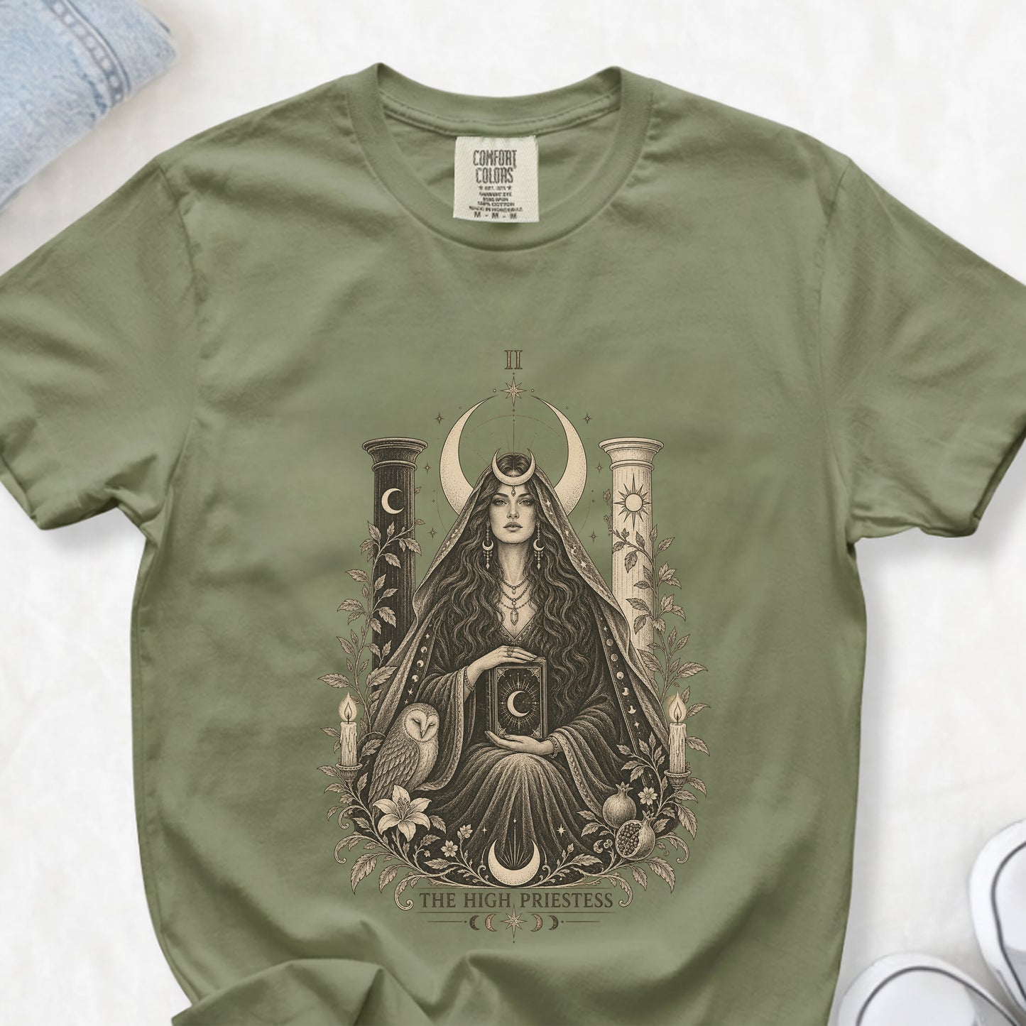 Triple Moon Witch Goddess Boho Unisex T-Shirt