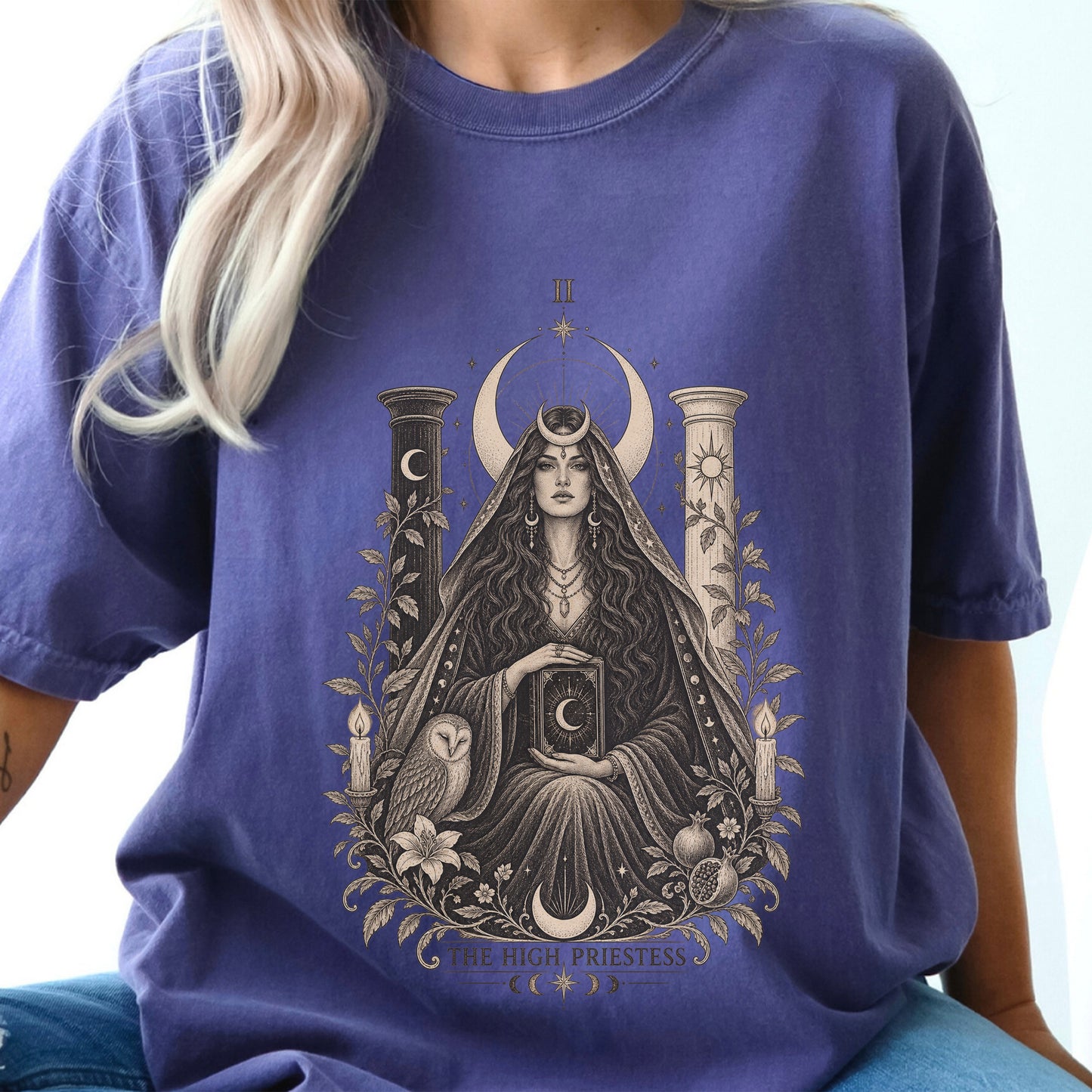 Triple Moon Witch Goddess Boho Unisex T-Shirt