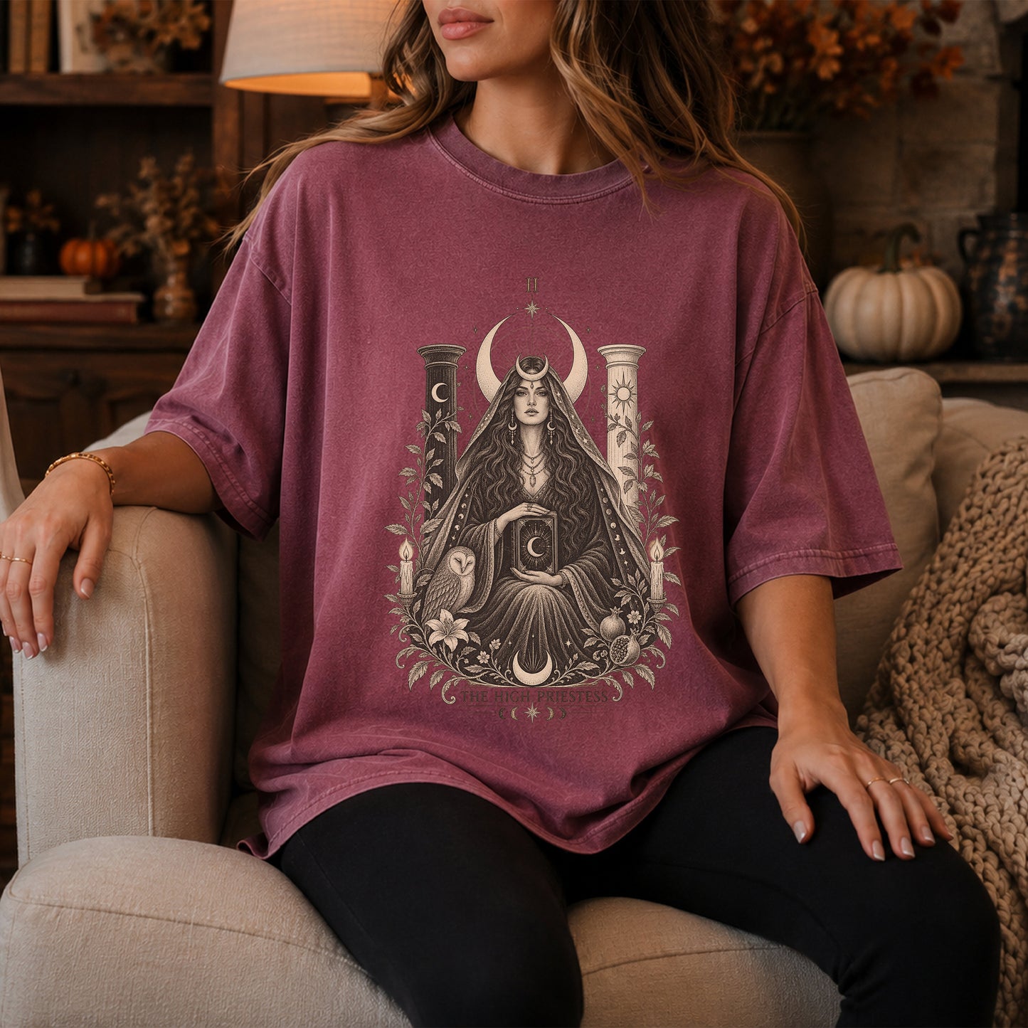 Triple Moon Witch Goddess Boho Unisex T-Shirt