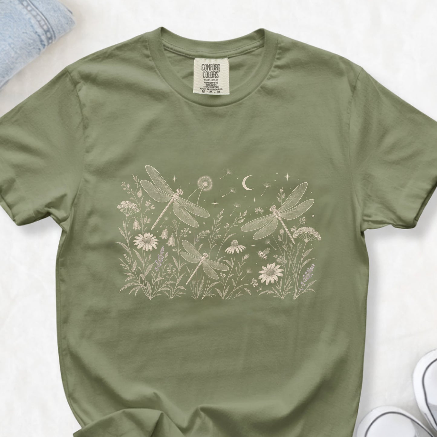 Boho Dragonfly Meadow Unisex T-shirt