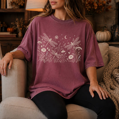 Boho Dragonfly Meadow Unisex T-shirt