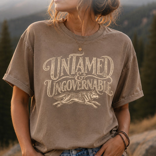 Untamed Ungovernable Vintage Western T-Shirt | Feminist Statement Tee