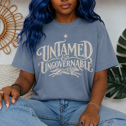 Untamed Ungovernable Vintage Western T-Shirt | Feminist Statement Tee