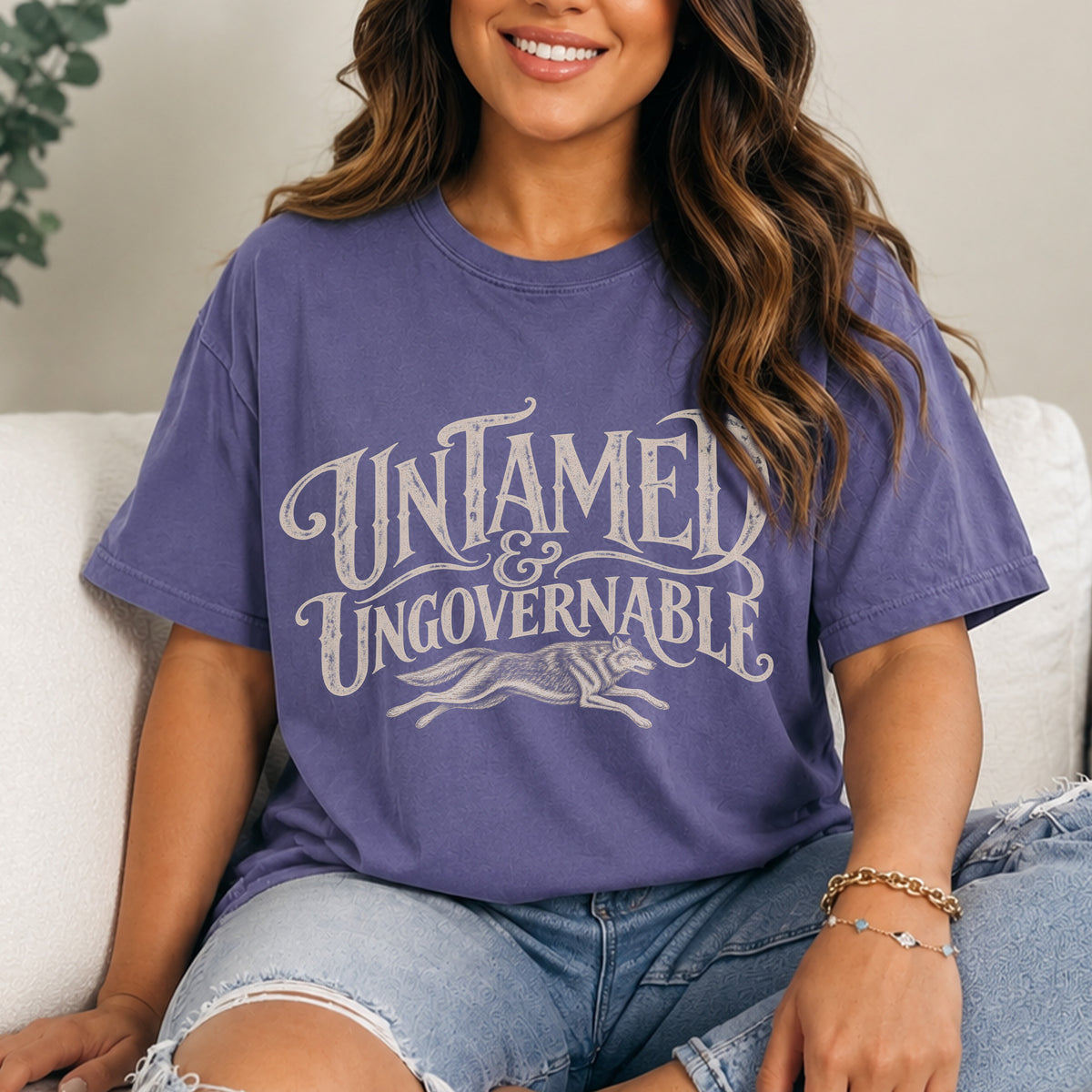 Untamed Ungovernable Vintage Western T-Shirt | Feminist Statement Tee