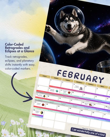 2027 Zodiac Dogs - Funny Canine Astrology Wall Calendar