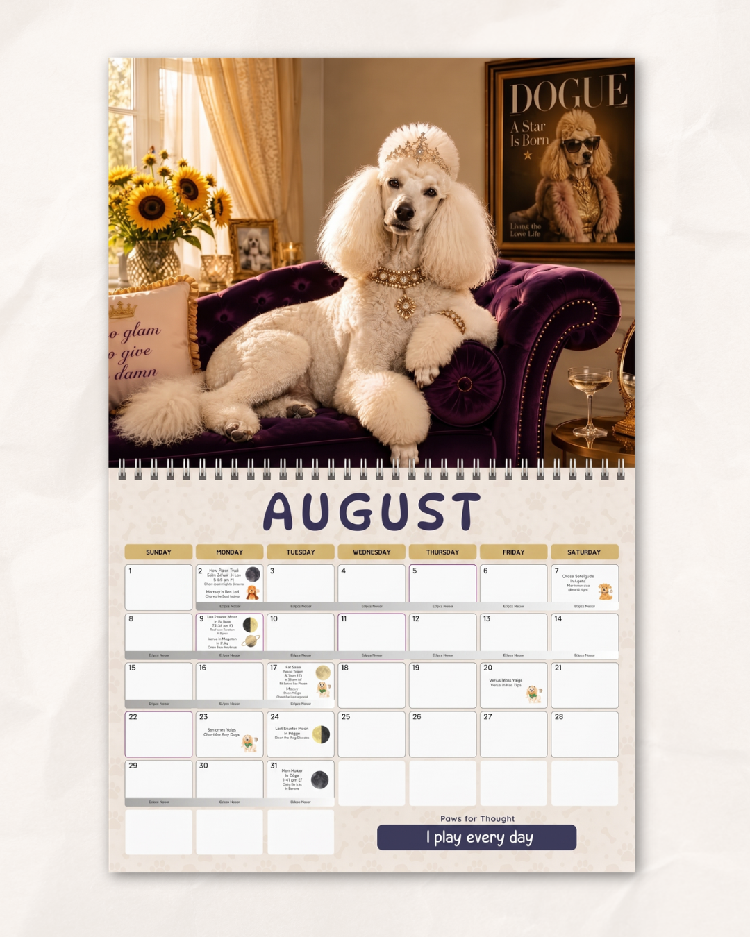 2027 Zodiac Dogs - Funny Canine Astrology Wall Calendar