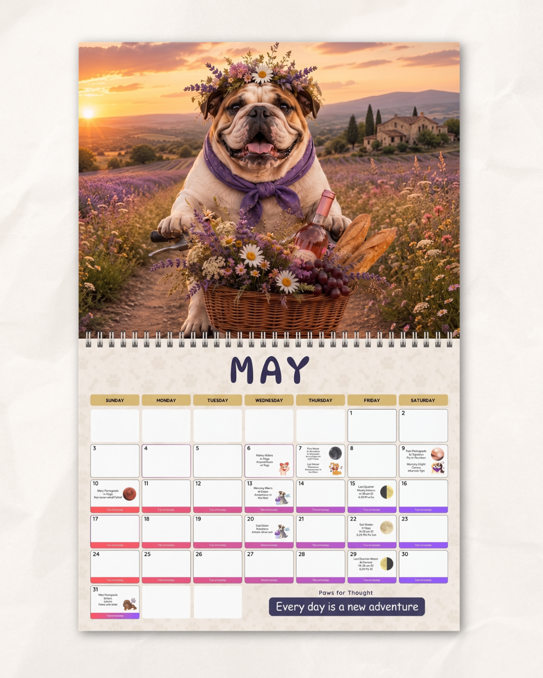 2027 Zodiac Dogs - Funny Canine Astrology Wall Calendar