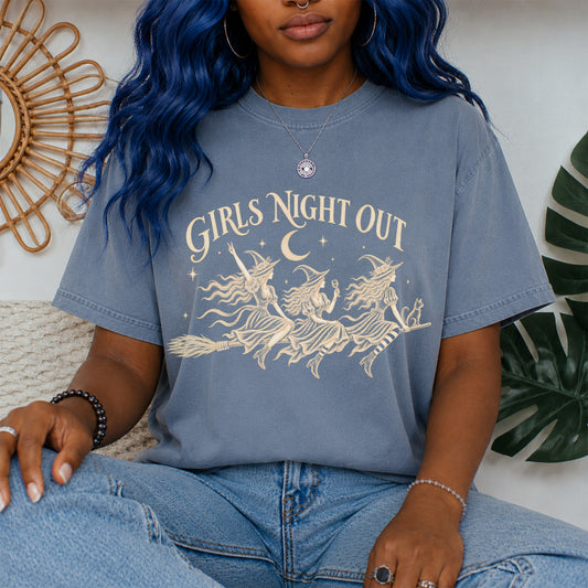 Girls Night Out Witch Vintage T-Shirt | Witchy Feminist Halloween Tee