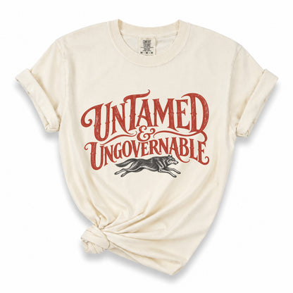 Untamed Ungovernable Vintage Rustic Boho T-Shirt | Witchy Feminist Graphic Tee
