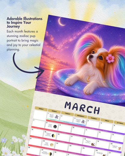 2027 Zodiac Dogs - Funny Canine Astrology Wall Calendar
